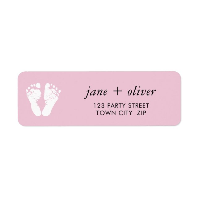 PINK BABY PIEDS mignonnes empreintes de pied (Devant)
