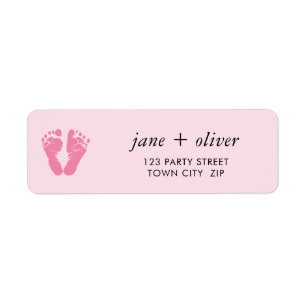 PINK BABY PIEDS mignonnes empreintes de pied