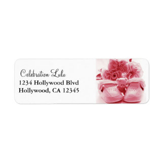Pink Baby Return Address Label