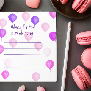 Pink  Baby Shower Advice for new Parents  Notepad