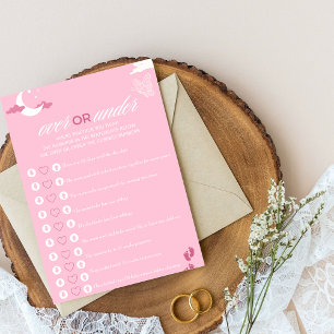 pink Baby Shower Game Over or Under?
