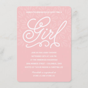 Pink Baby Shower Invitation