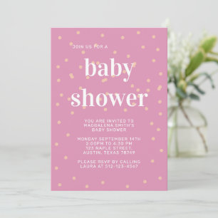 Pink Baby Shower Invitation