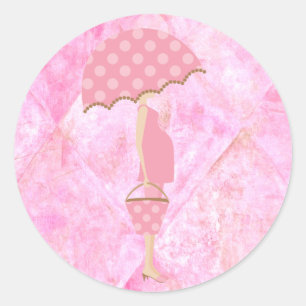 Pink Baby Shower Stickers