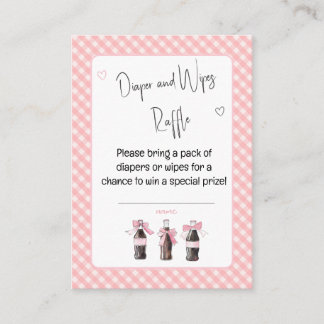 Pink Baby Soda Ready to POP Diaper or Wipes  Enclosure Card
