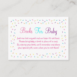 Pink Baby Sprinkle Book Request Cards