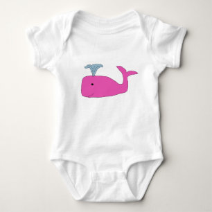Pink Baby Whale apparel Bodysuit