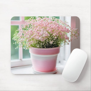 Pink Baby's Breath Bouquet Mouse Pad