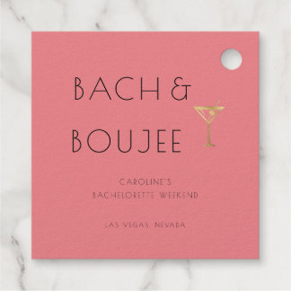 Pink Bach and Boujee Bachelorette Party Favour Tags