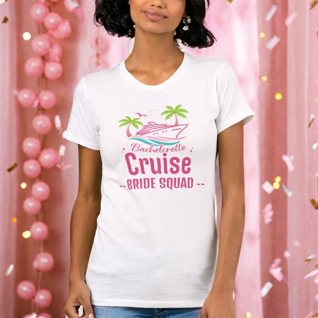 Pink Bachelorette Cruise Bride Squad Tee (Creator Uploaded)