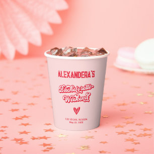 Pink Bachelorette Party  Paper Cups