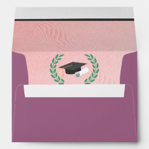 Pink Background And Black Cap Envelope