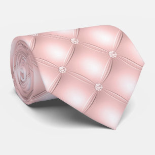 Pink Background and Pearls   Tie