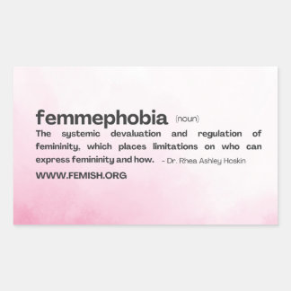 Pink Background FEMMEPHOBIA Definition  Sticker