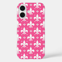 Pink Background Fleur-de-lis Pattern Design
