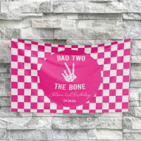 Pink Bad Two The Bone Skeleton 2nd Birthday Party