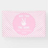 Pink Bad Two The Bone Skeleton 2nd Birthday Party