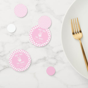 Pink Bad Two The Bone Skeleton 2nd Birthday Party Confetti