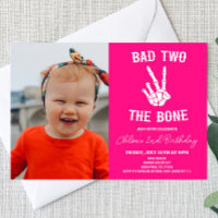 Pink Bad Two The Bone Skeleton 2nd Birthday Party