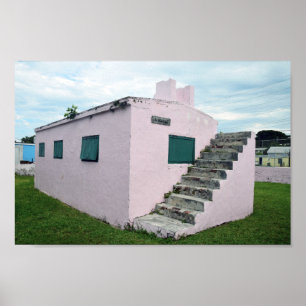 Pink Bahamas Jail, Green Turtle Cay Poster