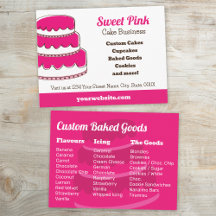 Pink Bakery Carte postale avec Retour Menu Saveurs