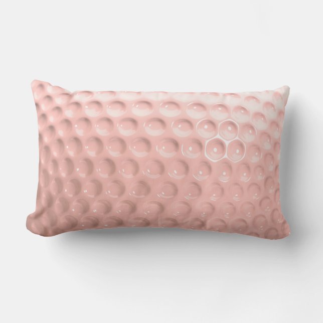 Pink Ball Ladies Golf Lumbar Pillow (Front)