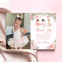 Pink Ballerina Ballet Birthday Photo