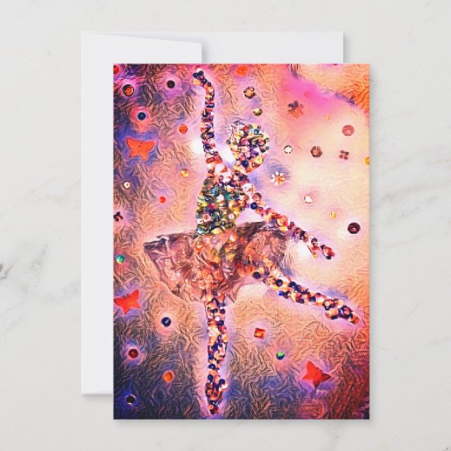 Pink Ballerina Jolie Dancing Girl Carte personnali (Devant)
