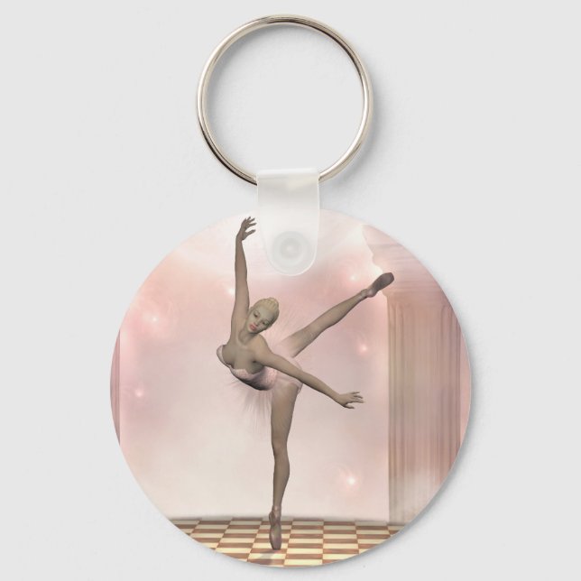 pink ballerina keychain (Front)