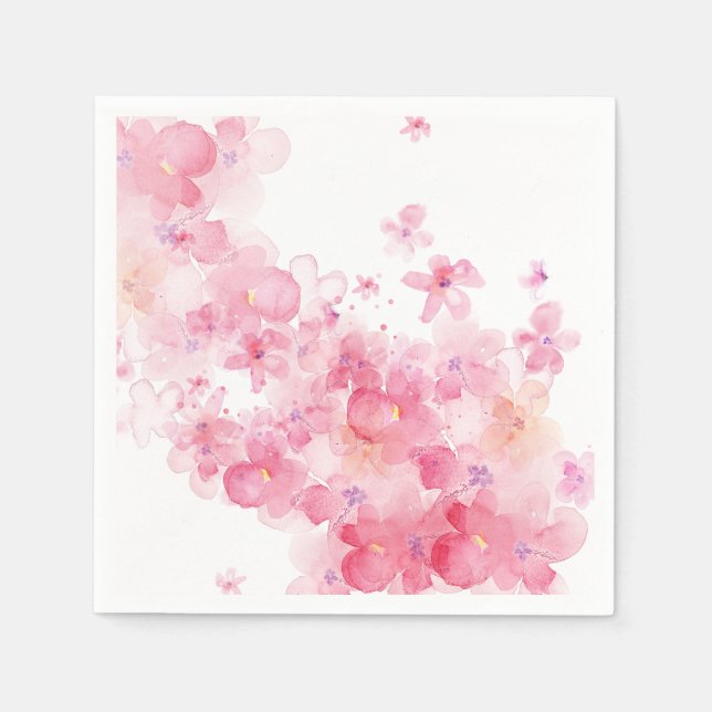 Pink Ballerina Matching Balloon Napkin (Front)