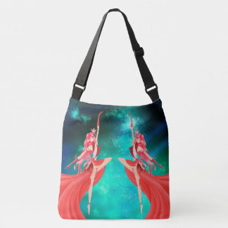 Pink Ballerina Night Sky  Crossbody Bag