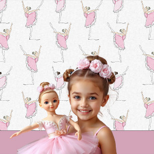 Pink Ballerina Pink Dancer Girl Tissue Paper