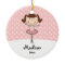 Pink Ballerina Snowflakes Personalized Christmas