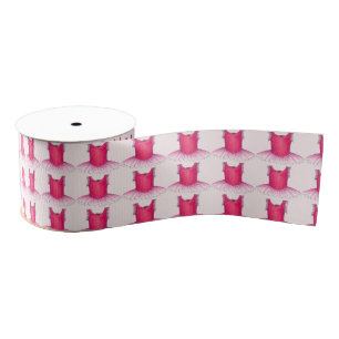 Pink Ballerina Tutu Ballet Dance Dancer Ribbon Grosgrain Ribbon