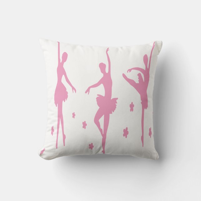 Pink Ballerinas Pillow (Front)