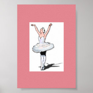 Pink Ballet Dancer Ballerina Poster