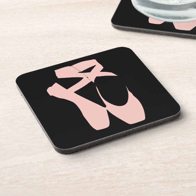 Pink ballet pointe shoes coaster (Left Side)