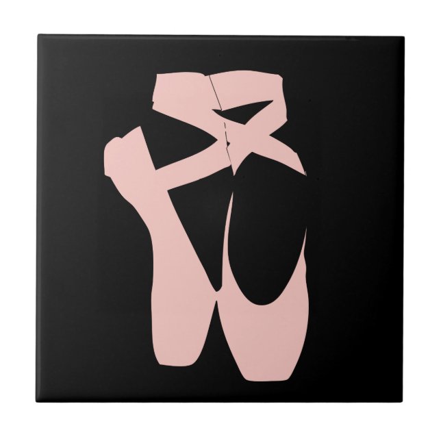 Pink ballet pointe shoes tile (Front)
