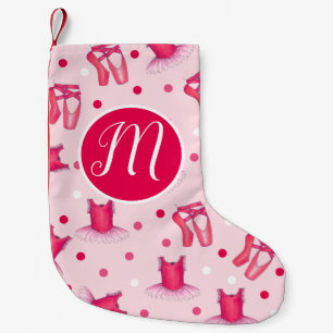 Pink Ballet Pointe Shoes Tutu Ballerina Dance Small Christmas Stocking