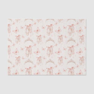 Pink ballet pumps and tiaras tissue paper