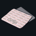Pink Ballet Shoe Personalized Dance Teacher Dancer Laptop Sleeve<br><div class="desc">Sleeve features an original illustration of a row of pink ballet dance shoes. Great for your favourite dancer or dance teacher!

Don't see what you're looking for? Need help customizing your design? Click the "ask this designer" button to have something designed just for you.</div>