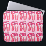 Pink Ballet Shoe Slippers Dance Teacher Ballerina Laptop Sleeve<br><div class="desc">Sleeve features an original illustration of a row of pink ballet pointe shoes. Great for your favourite dancer or dance teacher!
Don't see what you're looking for? Need help customizing your design? Click the "ask this designer" button to have something designed just for you.</div>