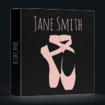 Pink ballet shoes ballet dancer binder<br><div class="desc">Pink ballet pointe shoes design for a young dancer.</div>