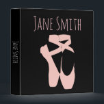 Pink ballet shoes ballet dancer binder<br><div class="desc">Pink ballet pointe shoes design for a young dancer.</div>