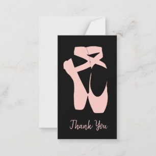 Pink ballet shoes ballet dancer card