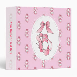 Pink Ballet Shoes Binder