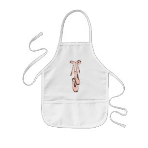Pink Ballet Shoes Kids Apron