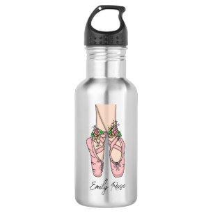 Pink Ballet Shoes Personalized 532 Ml Water Bottle