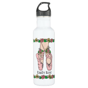 Pink Ballet Shoes Personalized 710 Ml Water Bottle