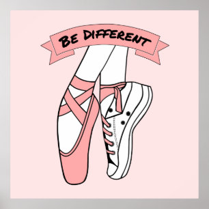 Pink Ballet Shoes Poster